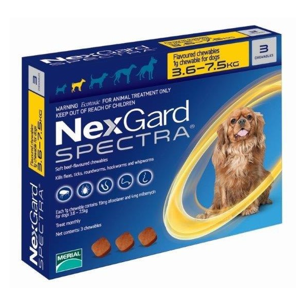 Nexgard Spectra Dog Small 3.5-7.5kg