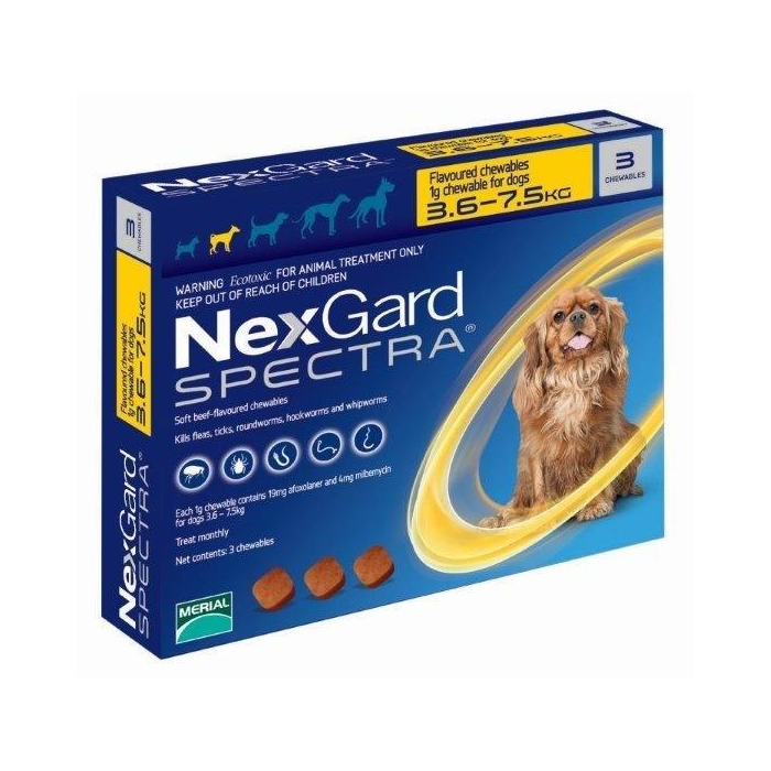 Nexgard Spectra Dog Small 3.5-7.5kg