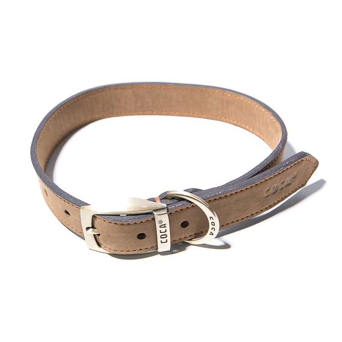 Nubuck Leather Collar with Kirsite Buckle