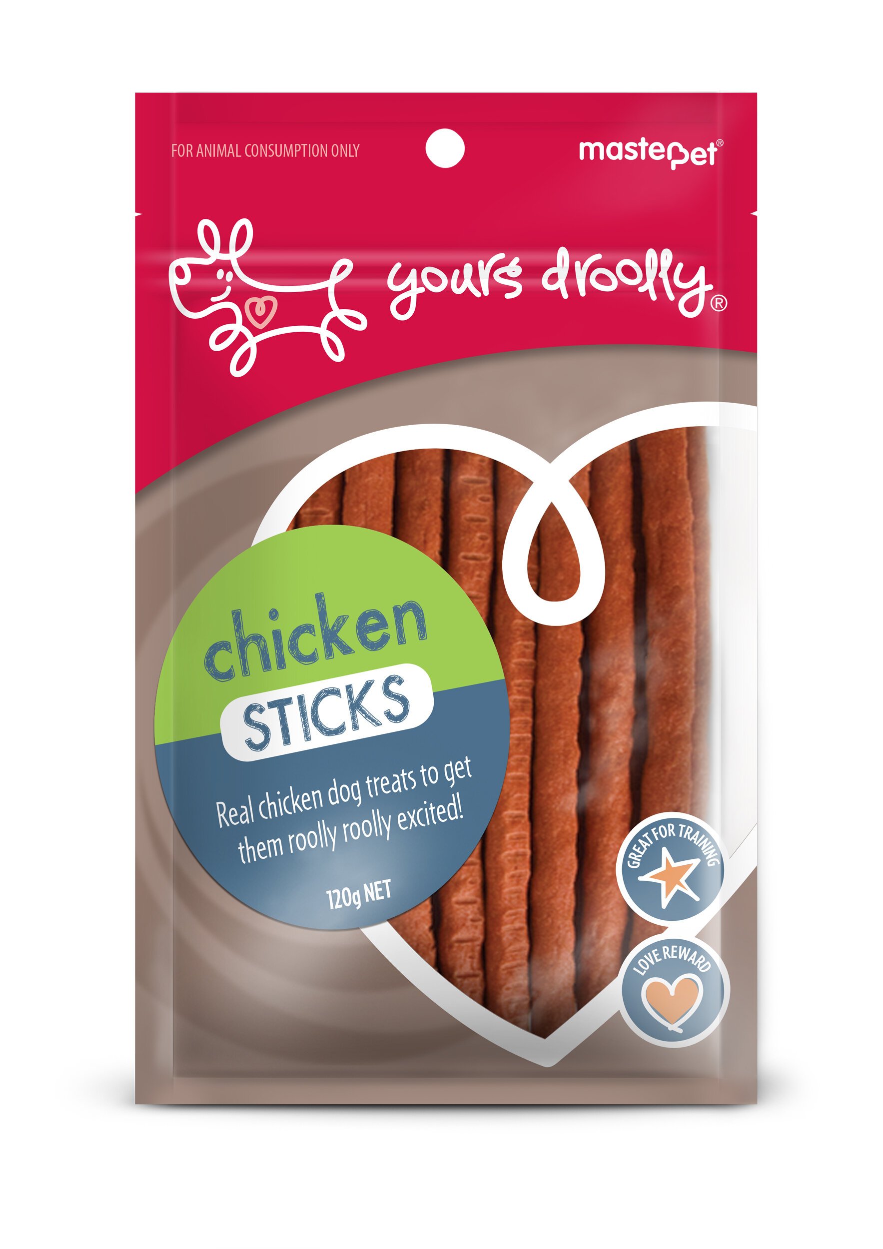 Chicken Sticks 120g Dog Treats NZ Pet.kiwi Yours Droolly