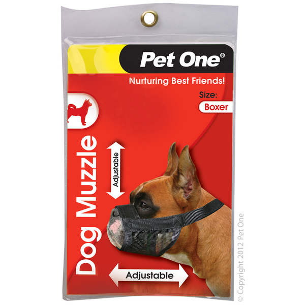 Pet One Muzzle Nylon Adjustable Boxer