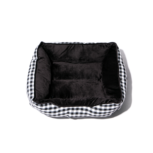 Black Velvet Pet Bed
