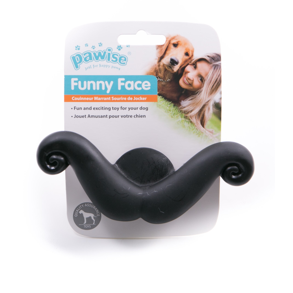 Pawise Funny Face - Moustache Dog Toy