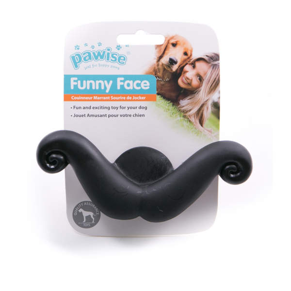 Pawise Funny Face - Moustache Dog Toy