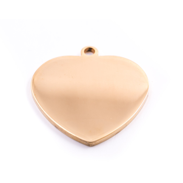 Pet.kiwi Stainless Steel ID Tag - Gold Heart