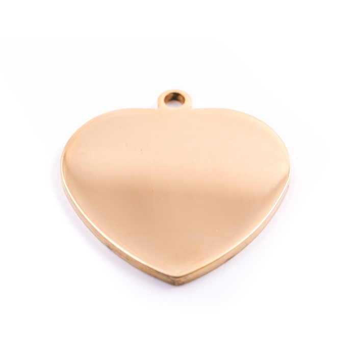 Pet.kiwi Stainless Steel ID Tag - Gold Heart