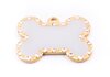 Pet.kiwi ID Tags - White Bone with Diamantes