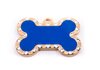 Pet.kiwi ID Tag - Blue Bone with Diamantes