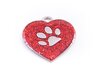 Pet.kiwi ID tag - Red Glitter Heart