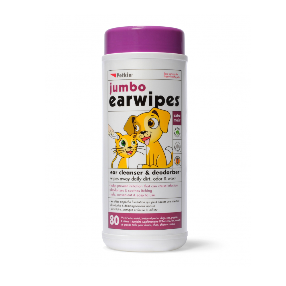 Petkin Cat and Dog Ear Wipes DogGroomingWipes Pet Shop Auckland