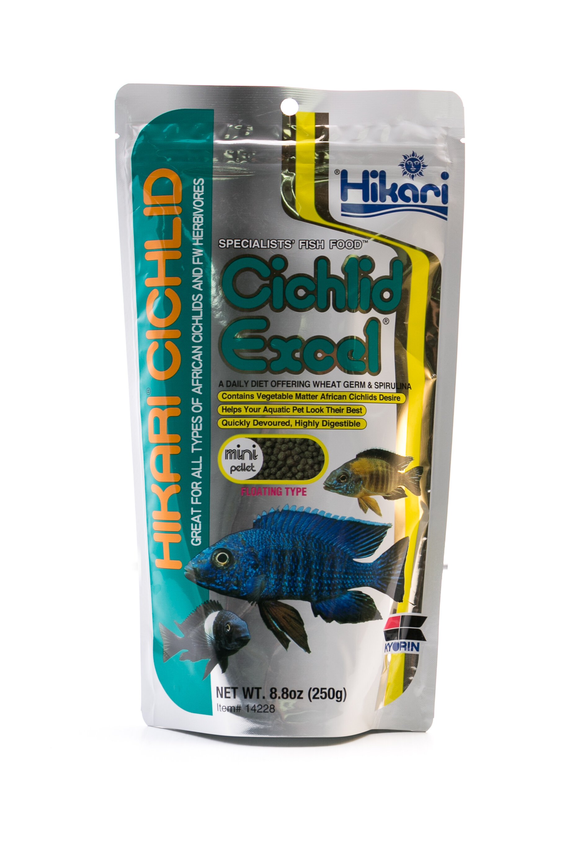cichlid excel mini floating pellet fish food pellets pet kiwi