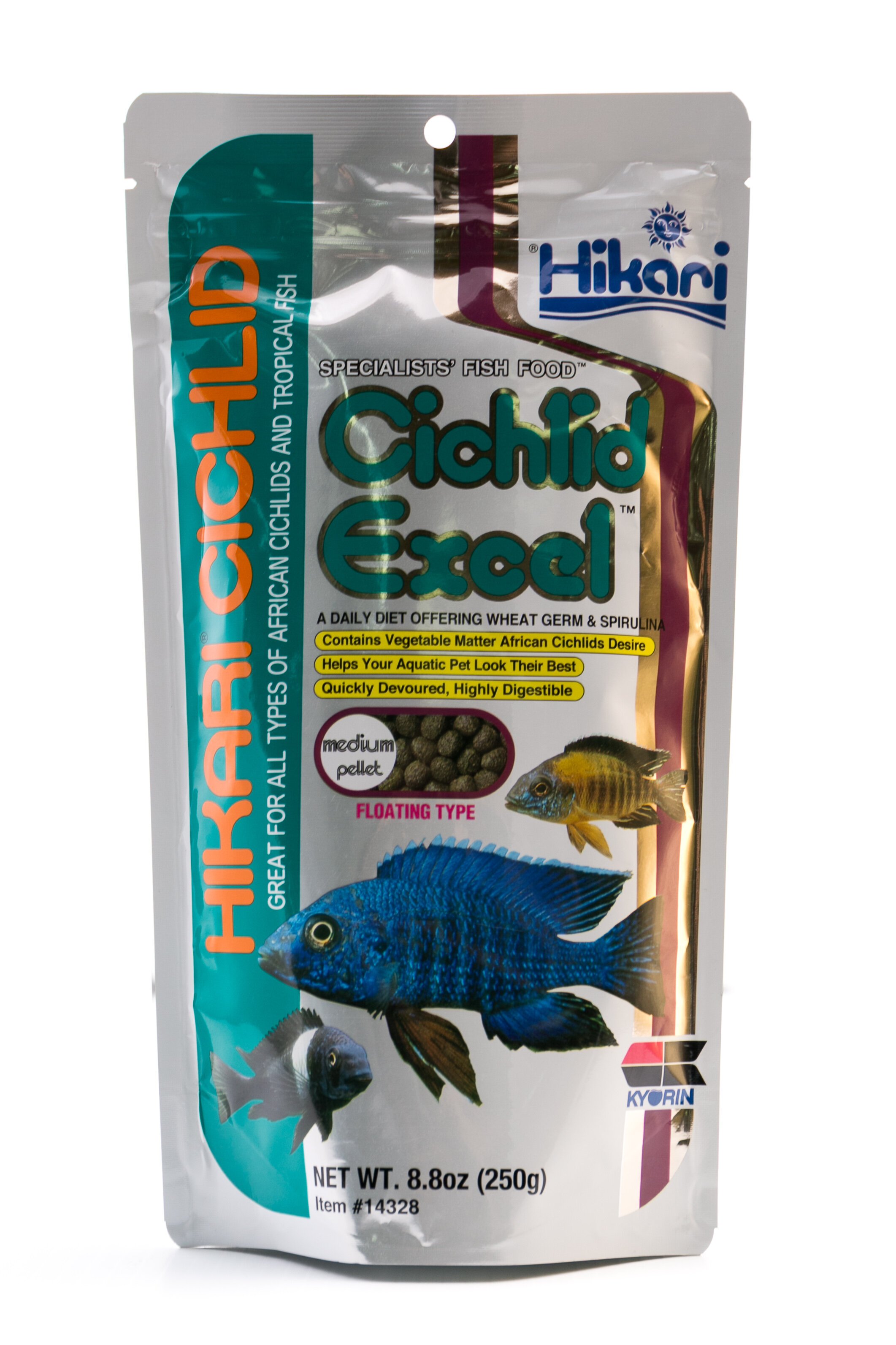 cichlid excel medium pellet fish food pellets pet kiwi hikari