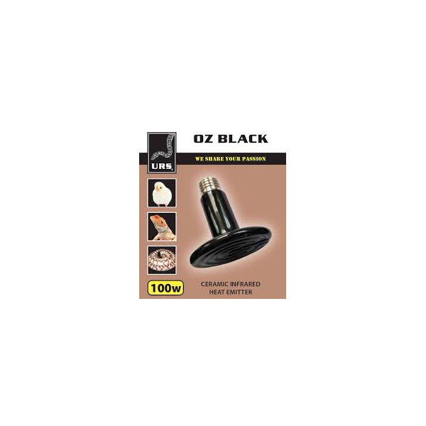 OZ Black Ceramic Infrared Heat Emitter 100w