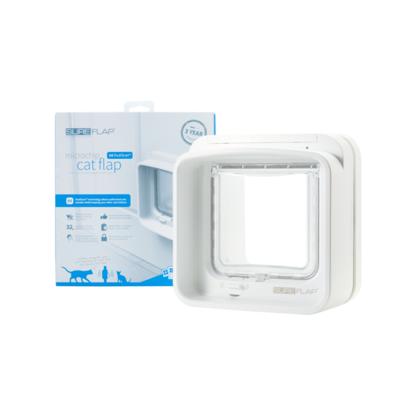 Dualscan Microchip Cat Flap - White