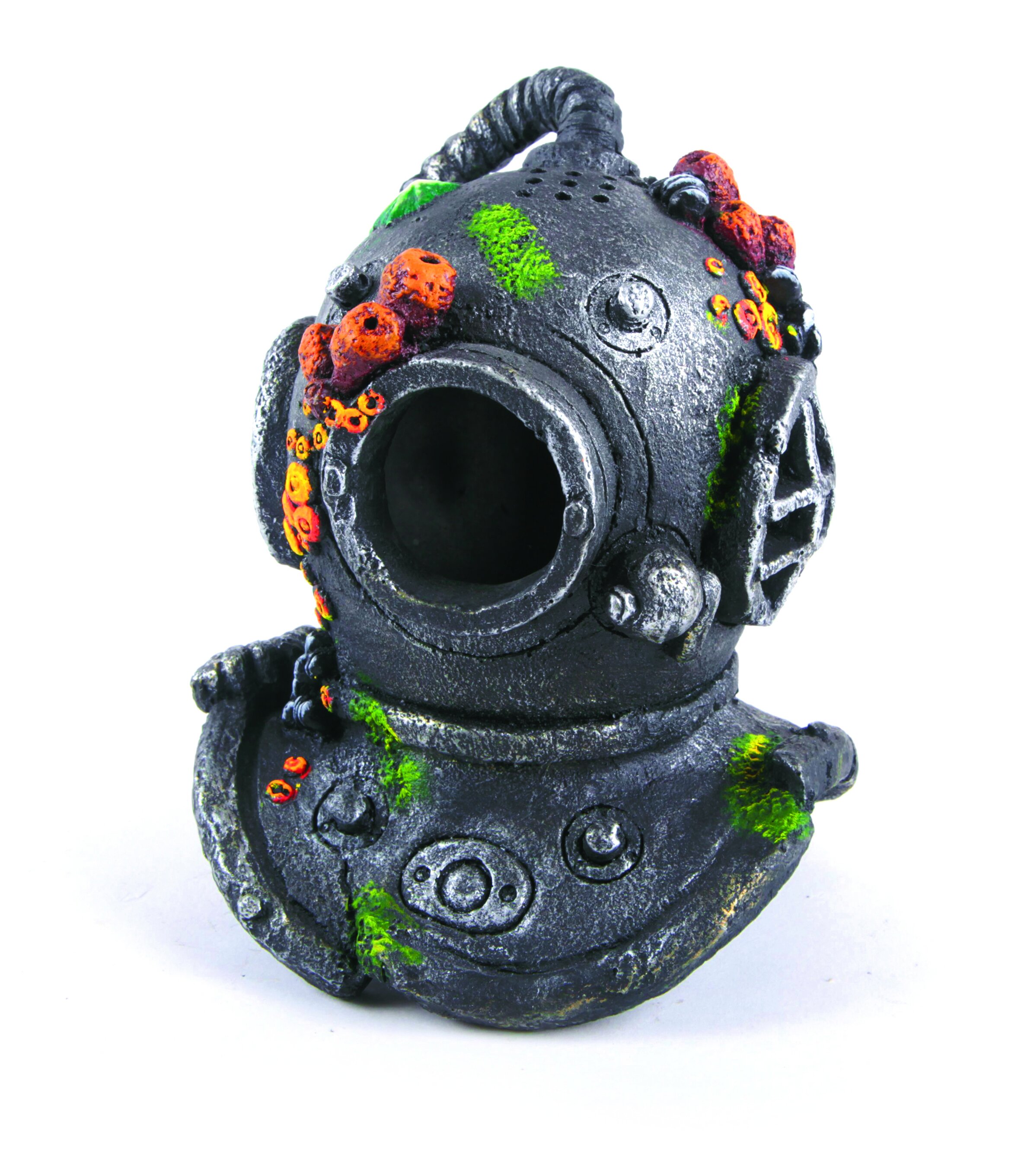 Divers Helmet With Air Stone Fish Decorations Ornaments Pet
