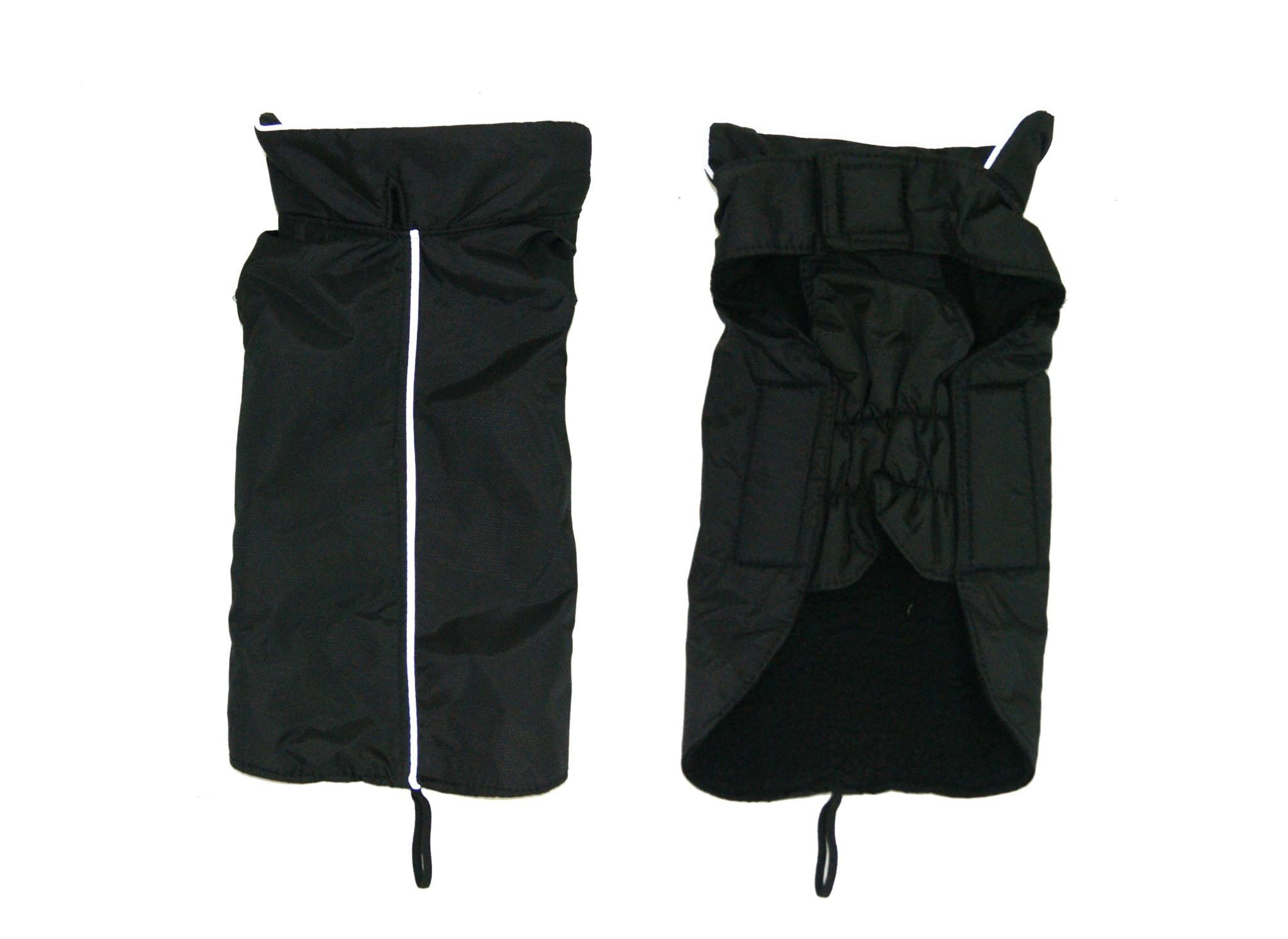 Fleece Lined Waterproof Dog Jacket Black DogClothingJackets Pet