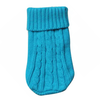 Small Dog Cozy Twist Sweater - Cyan