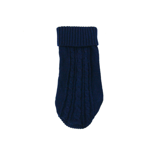 Small Dog Cozy Twist Sweater - Navy