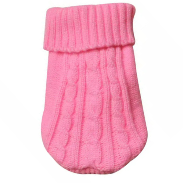 Small Dog Cozy Twist Sweater- Pink