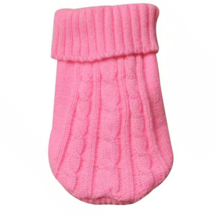 Small Dog Cozy Twist Sweater- Pink