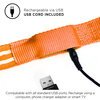 USB Rechargeable LED Dog Collar - Orange