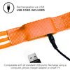 USB Rechargeable LED Dog Collar - Orange