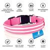 USB Rechargeable LED Dog Collar - Pink